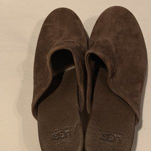 UGG, Brown Suede No. 7 clogs